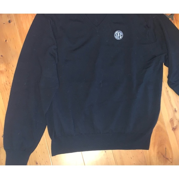 Peter Millar v-neck mens SEC sweater - Picture 1 of 3